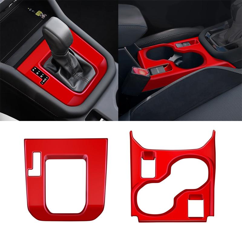 For Subaru Forester 2025 Abs 3d Partsbonfiber Center Conlose Gear Shift Panle Front Water Cup Holder Cover Interior