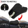 For Harley Sportster 48 XL1200X 72 XL1200V 10-15 Motorcycle Front Driver Seat Cushion Black PU Leather Stitch Pad Accessories