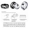 Men Women Yin Yang Sign Band Fashion Titanium Steel Ring Lover Couple Jewelry