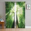 Forest Creek Flowing Water Nature Scenery Tulle Sheer Window Drapes for Living Room Bedroom Sheer Fabric Organza Drapes Drapes