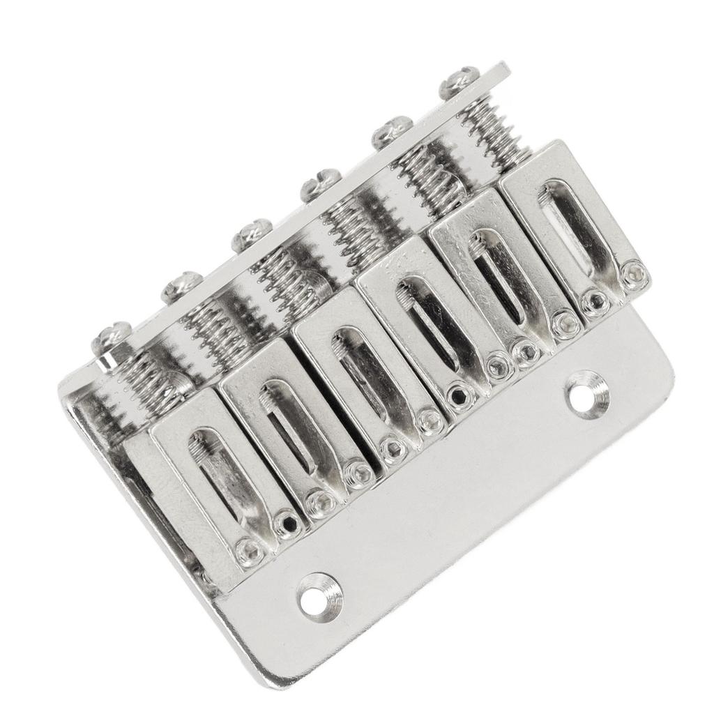 6 String Guitar Fixed Saddle Bridge Hardtail Top Loader Iron Electric Guitar Saddle Bridge Replacement