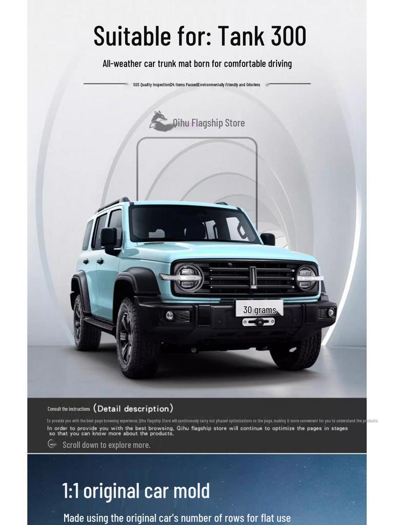 2024 Tank 300 Trunk and Tail Mat – TPE Interior Decoration Accessories