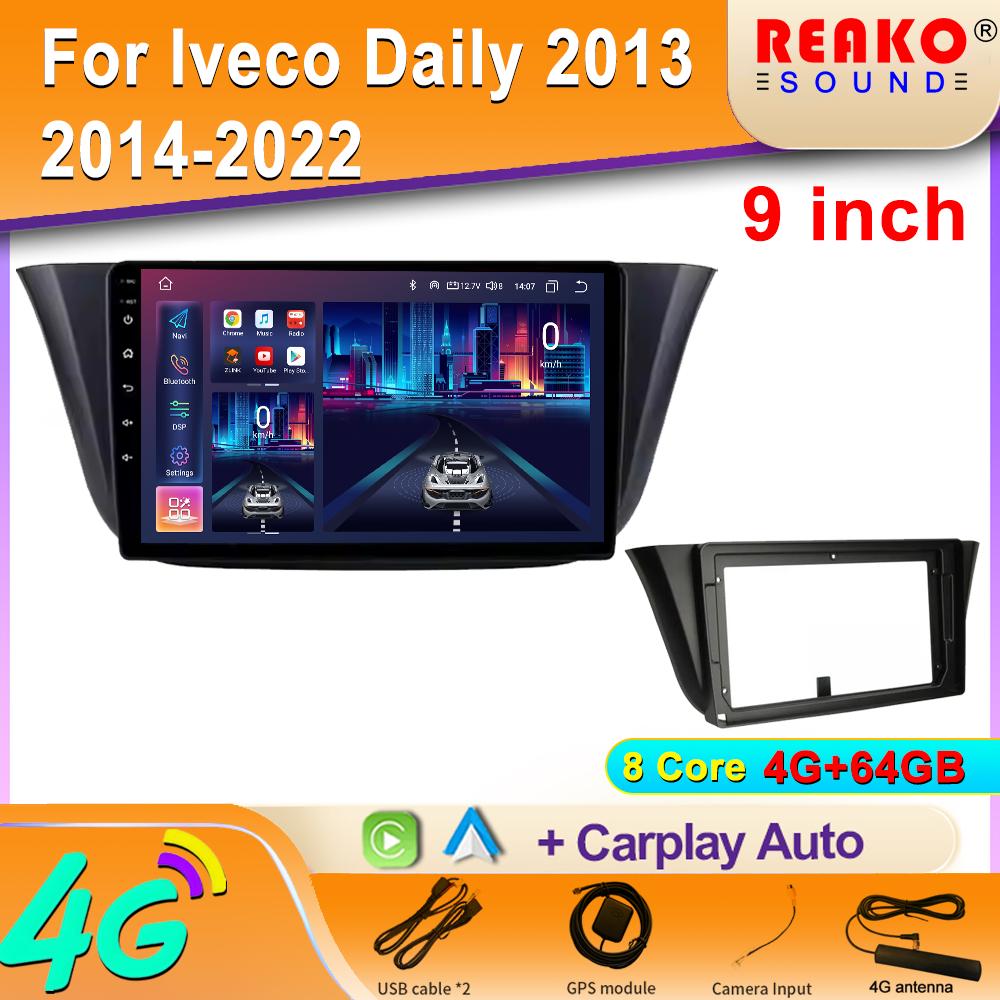 Android 2K Car Radio For Lveco Daily 2013 2014-2022 Video Multimedia Bluetooth Player Navigation 4G GPS Carplay Stereo