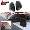 Left Right Side Door Wing Mirror Cover Rearview Mirror Caps Case Trim for Toyota Yaris Ativ/Vios -2024 ABS Carbon Fiber
