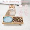 Cat Food Bowls7 Wide Puppy Plates Whisker Fatigue Pet Feeding Dishes Pet Feeding Station for Cats Small Dogs Anti Whisker Fatig