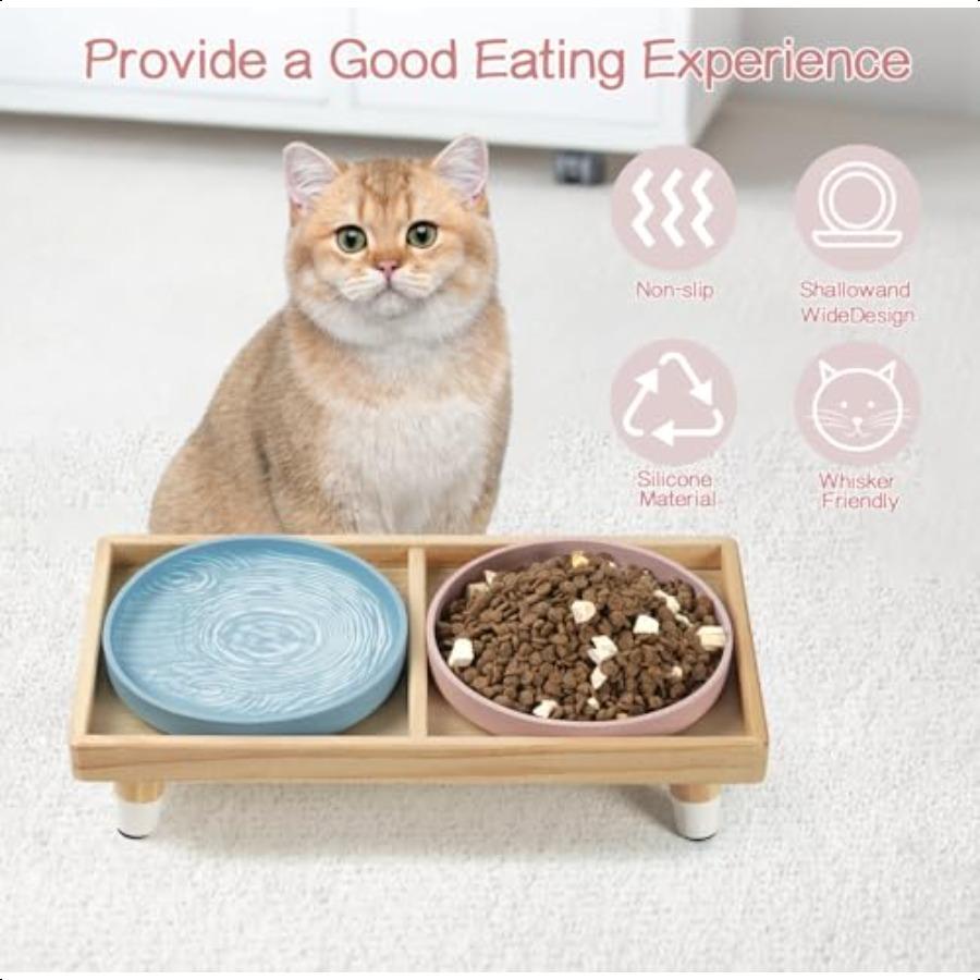 

Миски для кошек7 Широкие миски для щенков Усталость усов Миски для кормления питомцев Станция для кормления питомцев для кошек Маленьких собак Против усталости усов United States