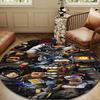 Red Black Apex Round Mat Home Decor, Chair Rug For livingroom,Bedroom, Doormat Home Decor Birthday Gift Christmas Gifts