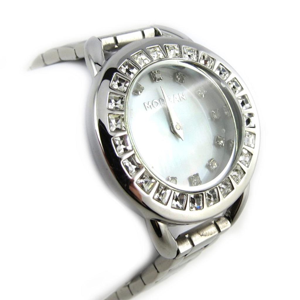 Morgan [N2419] - Montre créateur 'Morgan' blanc argenté (Diamonds)