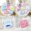 Vertical Stripes Pom Pom Purin Cartoon Travel Sanitary Napkin Bag For Use Women