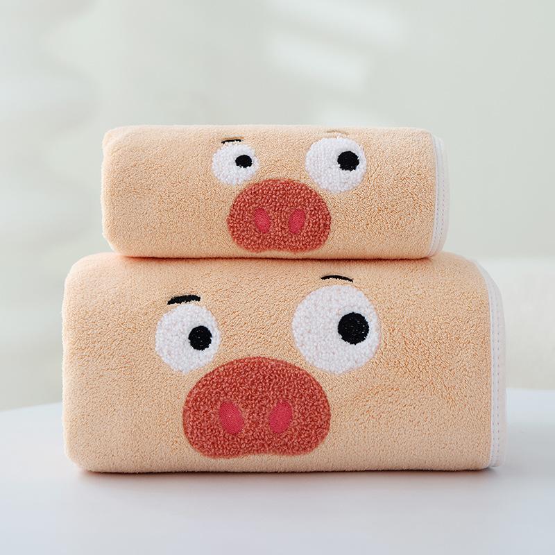 Coral Velvet Towel Bath Towel Set High Density Thick Absorbent Face Towel Towel