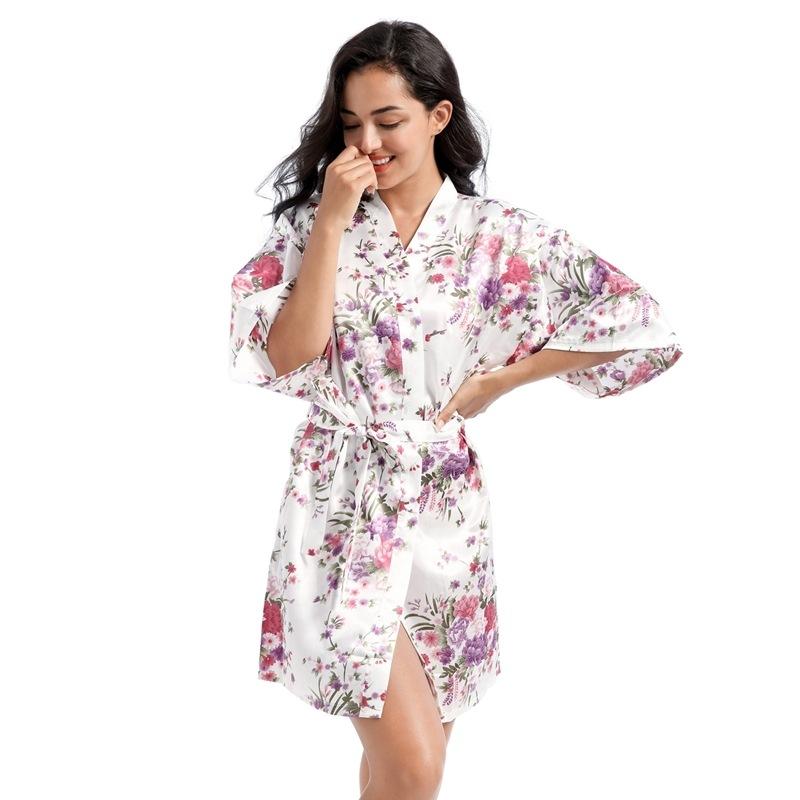 Plus Size Women's Summer Home Short Thin Loose Cardigan Pajamas