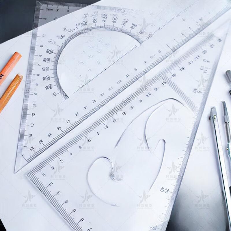 Precision Geometry Triangle Ruler Set