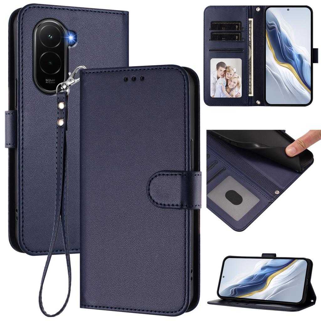 Etui portfelowe z klapką, magnetyczne, luksusowe, skórzane etui na telefon dla Funda Xiaomi Poco M7 M7 Pro M7 Plus 4G 5G, proste kolorowe, z przegródkami na karty, etui Coque