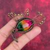 Faceted Multi Tourmaline Pendant Copper Wire Wrapped Bird Pendant Gemstone Pendant Handmade Copper Jewelry Gift for Women Birthstone Pendant