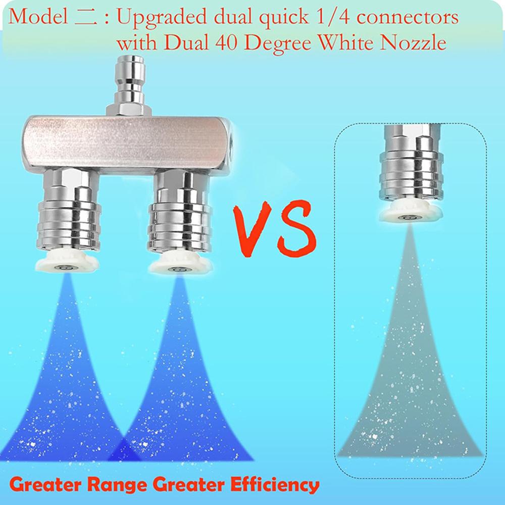 Dual Turbo Nozzle and Power Washer Nozzle Tips 2in1 Pressure Washer Accessories, 4000 PSI, 14