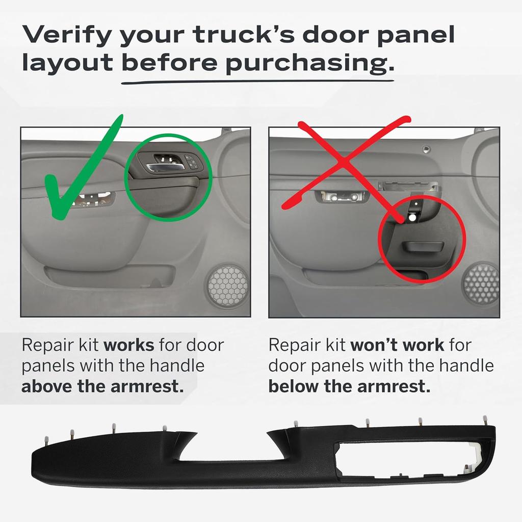 Front Driver Side Armrest with Door Release Handle Above Armrest 20954878 Replacement for 1500 2500 3500 HD