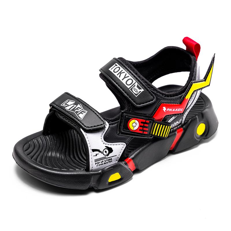 

Детская модная студенческая спортивная обувь с низким верхом, уличная детская обувь, сандалии, пляжная обувь 37 чёрный/красный