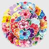 50 Tropical Hibiscus Flower Stickers - Waterproof Colorful Decorations for Water Bottles