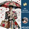 1000pcs Mini Puzzle Rose Women'S Umbrella Printed Puzzle Stress Relief Fun Brain Teaser Family Interactive Game Creative Home Decor Unique Handmade Gi
