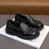 Children's Black Boys UK Uniform School Shoes Fashion Soft Kids Versatile Girls Shalow Loafers Slip-on Breatheable 2024 Spring