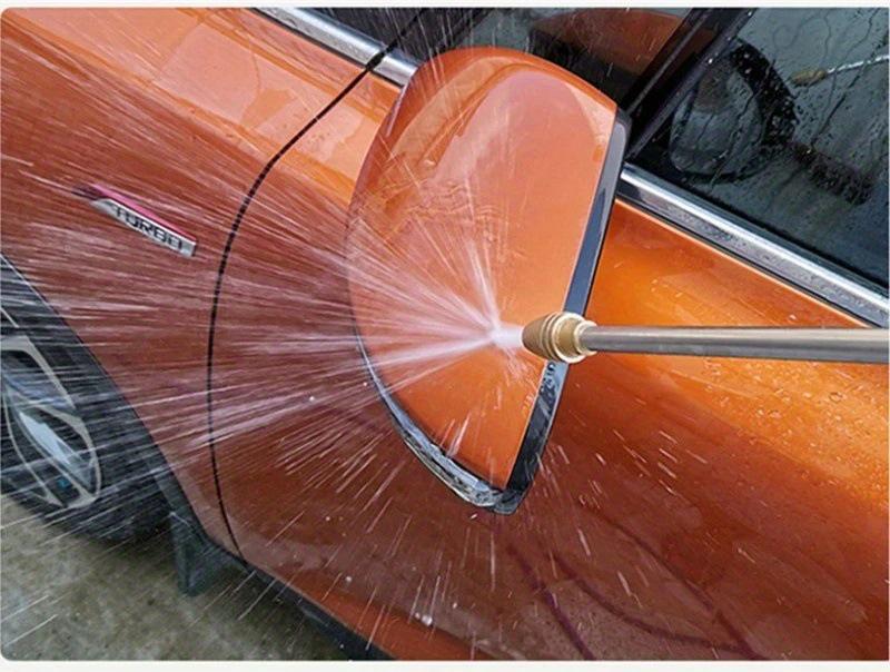 Copper High-Pressure Car Wash Nozzle with Brush Attachment