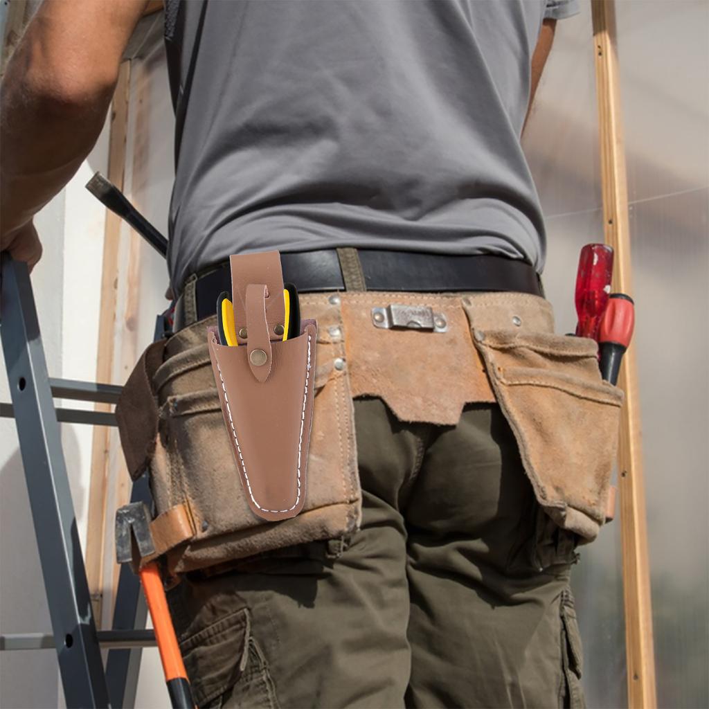Elektriker-Hüfttasche mit Schnalle, Gartentasche für Heckenscheren, Leder-Schutzhülle für Gartenscheren