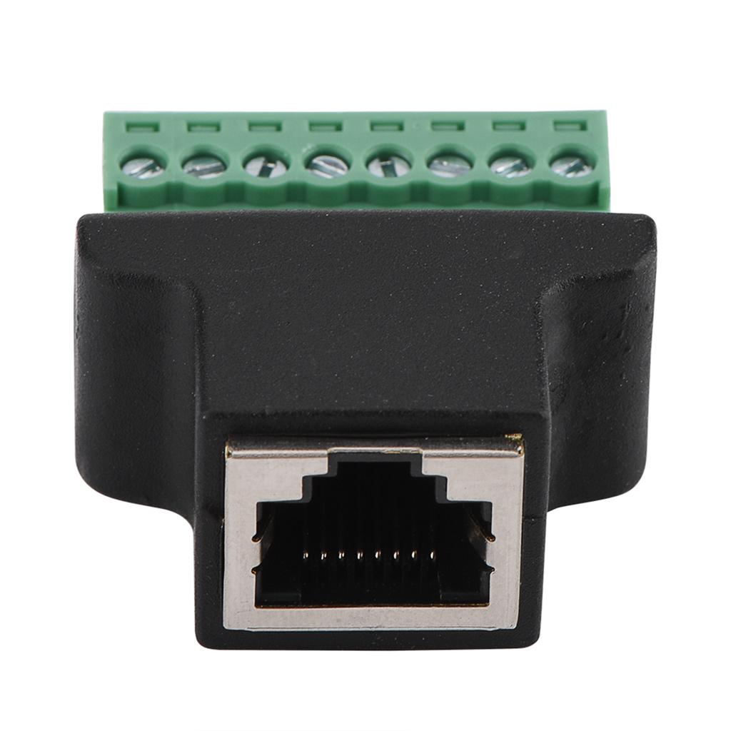 DVR Ethernet Connector RJ45 Female Jack to 8 Pin Screw Terminal Connector