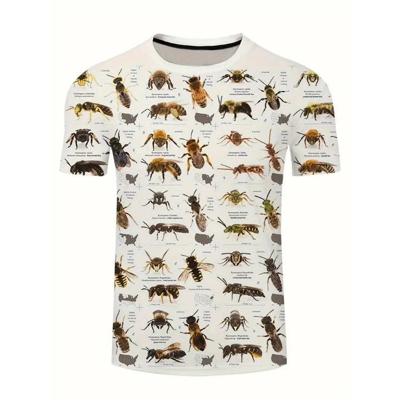 

Футболка Y2k New Bee Graphic T-Shirt для мужчин и женщин, летние повседневные модные футболки с коротким рукавом, одежда с 3D-принтом и животными, уличная одежда для детей в стиле Харадзюку 6XL