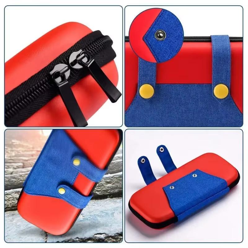For Switch 2 2025 Case, Protective Case with 10 Game Cartridge Holders, Travel Carrying Storage Pouch - Red Blue