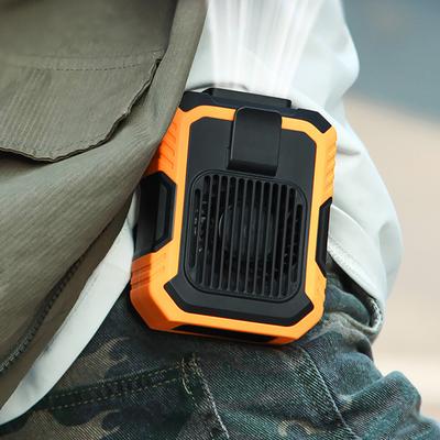 Personal Belt Clip Fan Portable Power Bank Flashlight Outdoor Waist Mounted Fan Cool Clip Fan for Outdoor Works Hiking Camping