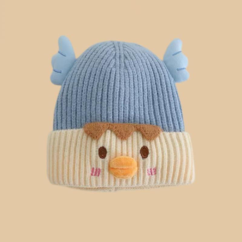 Niedliche Cartoon Baby Strickmütze Häkelmütze Winter Warm Wollmütze Lustige Entenstil Mütze
