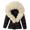 Winter new popular women's natural real fox fur collar white duck down jacket thickened waist slim down jacket