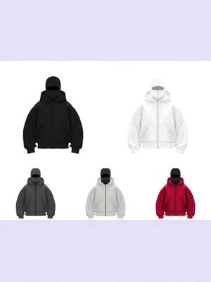 Frühlings- und Herbst-Kapuzen-Reißverschluss-Sweatshirt mit Doppellage: Einzigartiger Street Style für Paare