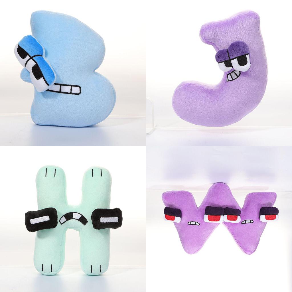 Entzückende Alphabet Lore Buchstabe A Plüschpuppen Babypädagogisches Spielzeug