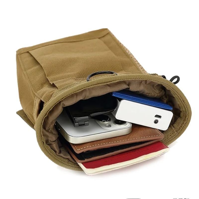 Outdoor 3-5L Nylon Dump Drop Pouch Recycle Waist Pack Bags Accessories Bag Pouches