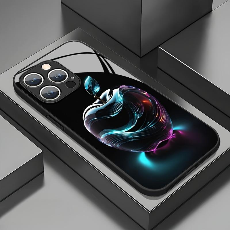 

Фантастический кристалл с рисунком яблока Закаленное стекло Чехол для телефона Для iPhone 17 16 15 14 13 12 11 Pro Max 17Air 16E 7 Plus XS X Чехол iPhone Air