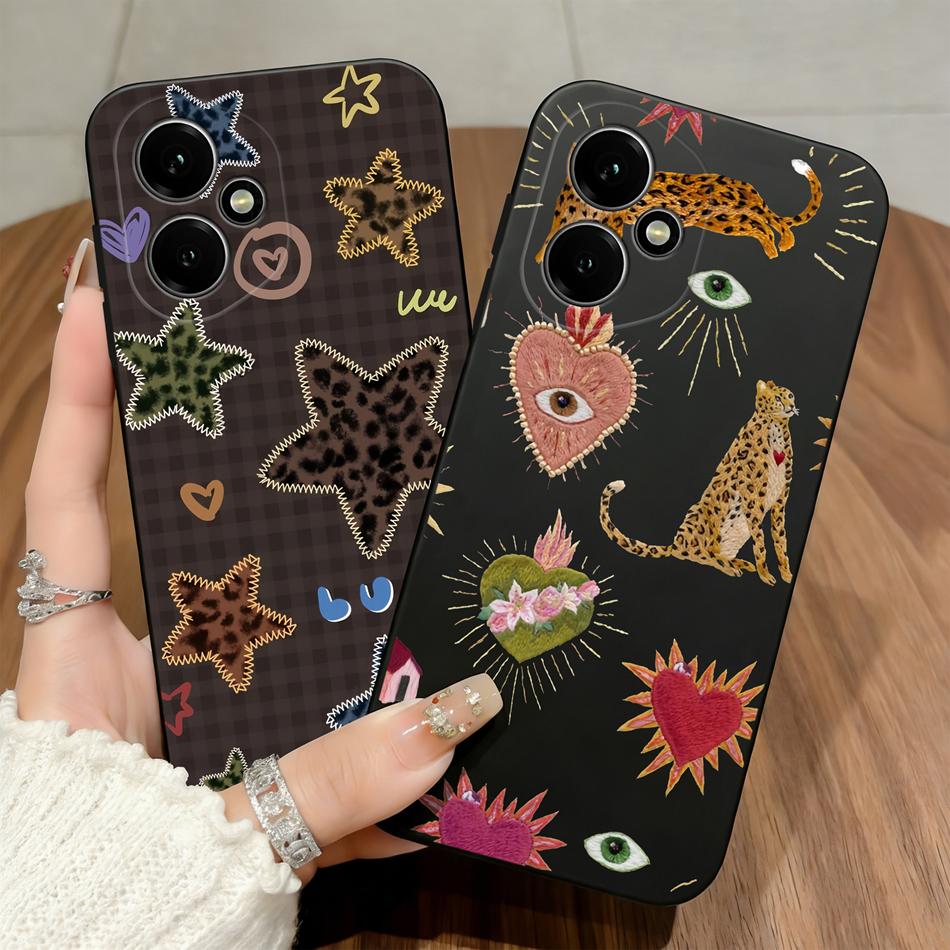 Leopard Print Soft Case For Honor 400 Lite Pro Phone Cover For Honor 200 400 Smart Funda Anti Drop Lightweight Matte Back Covers