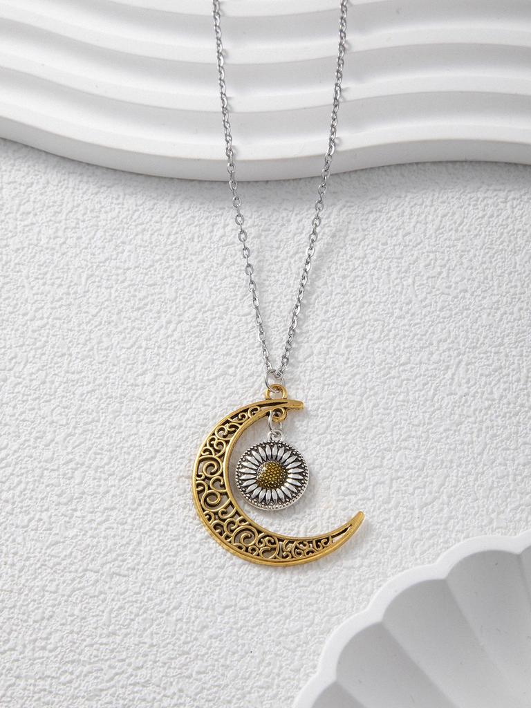 Retro Metal Hot Girl Pendant Stainless Steel Necklace