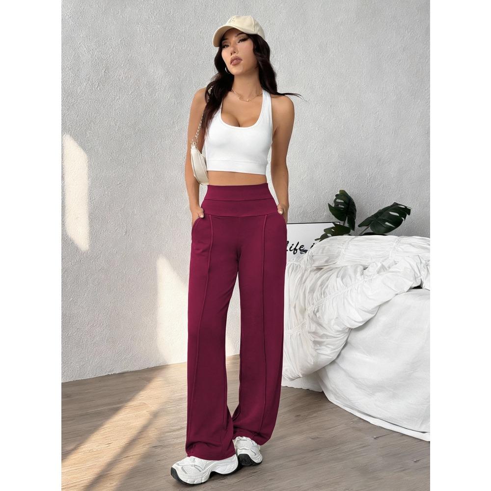 Straight Leg Sports Pants for Women, New Loose Quick Drying Pilates, Running Training Yoga Pants Fitness Suit