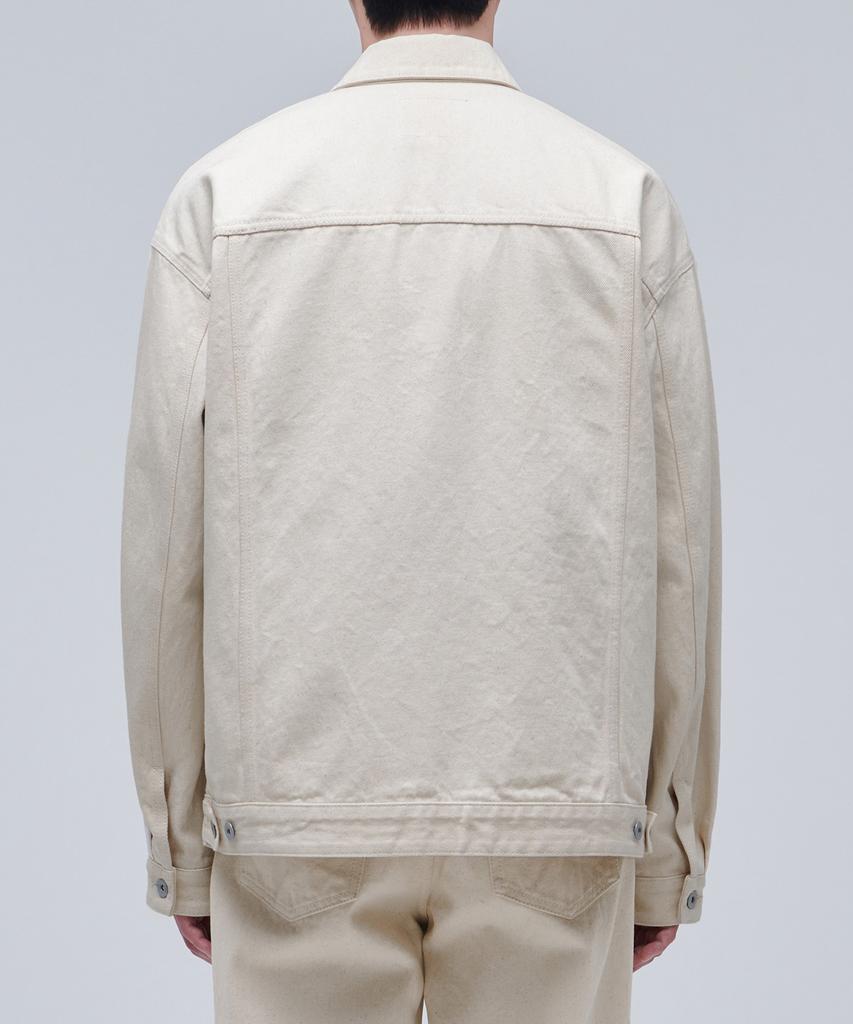 Musinsa Standard Undyed Semi-Over Denim Trucker Jacket [Raw Cotton]