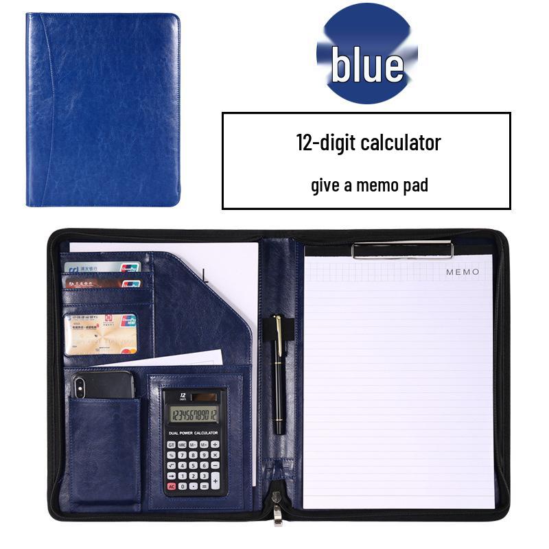 A4 Zipper Bag Multifunctional Storage Folder with Office Clip & Custom Logo Option