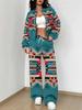 Ethnic Style Printing 1116 New Autumn and Winter New European Beautiful Woman Suit