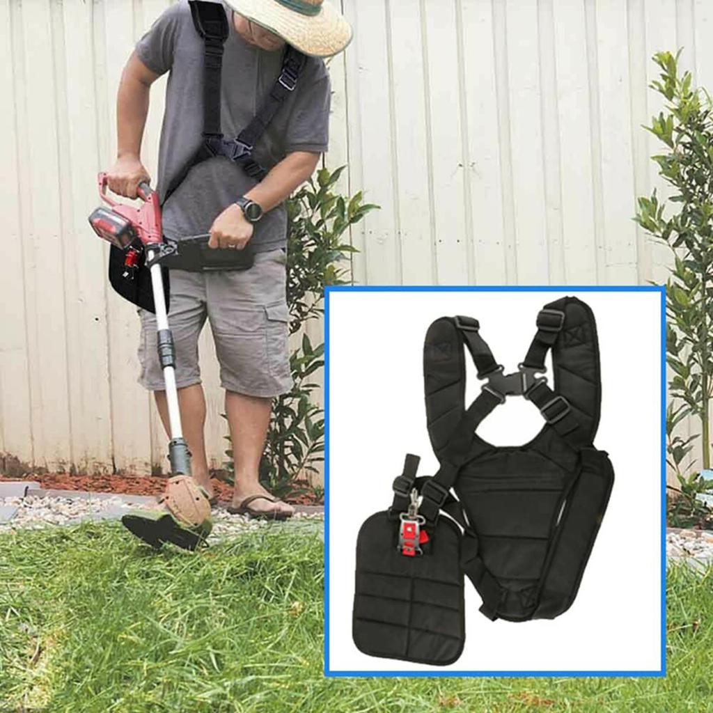 Double Shoulder Strimmer Harness Strap For Lawn Mower Grass Strimmer Brush Cutter Garden Power Pruner Adjustable Nylon Belt