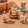 1pc Christmas Resin Family Small Animal Ornaments Creative Home Decoration Mini Christmas Tree Old Man Christmas Gift