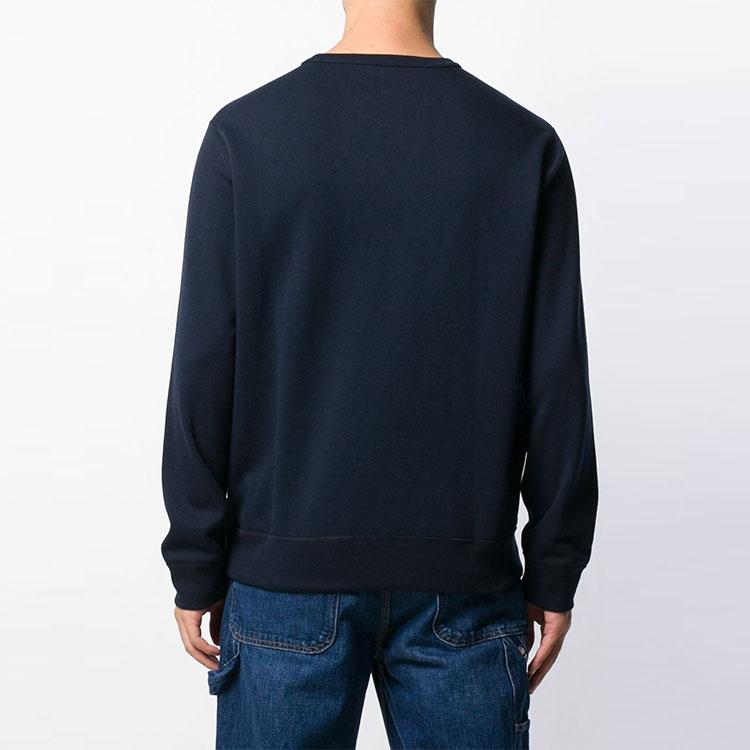 Polo Ralph Lauren FW21 Logo Embroidered Solid Pullover Sweater Men Sweater Navy-Blue 710766862-009