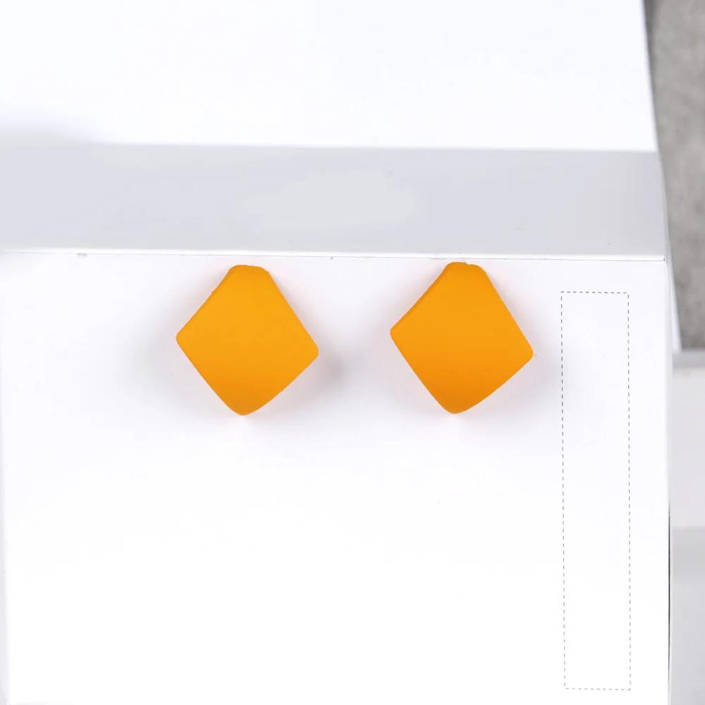 Women Irregular Geometric Colorful Exaggerated Stud Earrings Personality Fashion Jewelry оранжевый