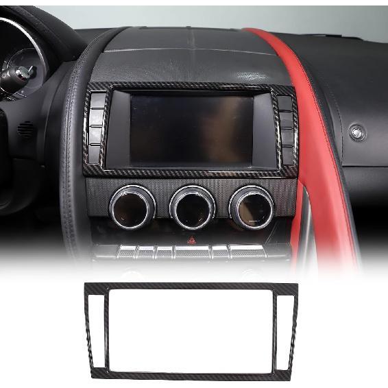 Daeiclru Car Navigation Screen Frame Trim Cover Fit for Jaguar F-Type 2013-2018, Central Navigation Adjustment Button Panel Cover, Center Display