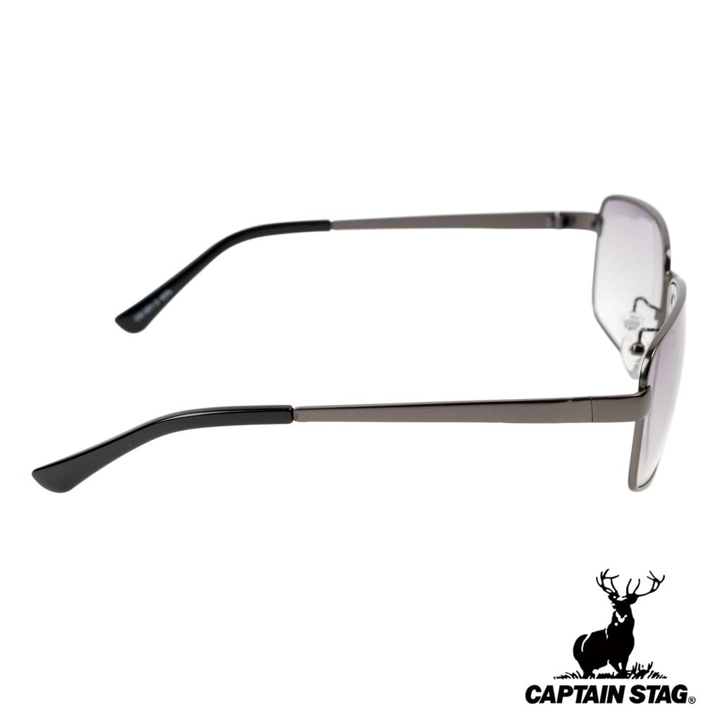 CAPTAIN STAG Gunmetal Metal Frame Sunglasses with Men's Case, CS-001-3-EH-72