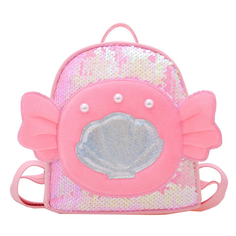 Adorable New Pu Sequin Mini Backpack With Cute Wings For Kids In Bright Colors
