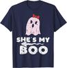 Hesshes My Boo Cute Matching Couple Halloween Tshirt Unisex Unisex Short Sleeve Spooky Season Tops Girlfriend Boyfriend Tshirts